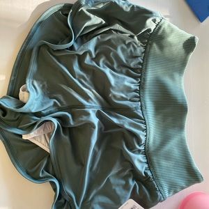 xs grey/green free people game time shorts